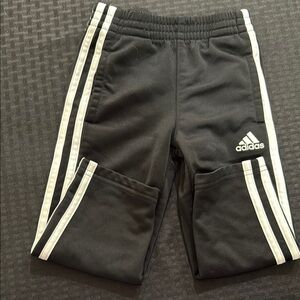 Toddler 2T Adidas Black and White Sweatpants with Signature Stripes